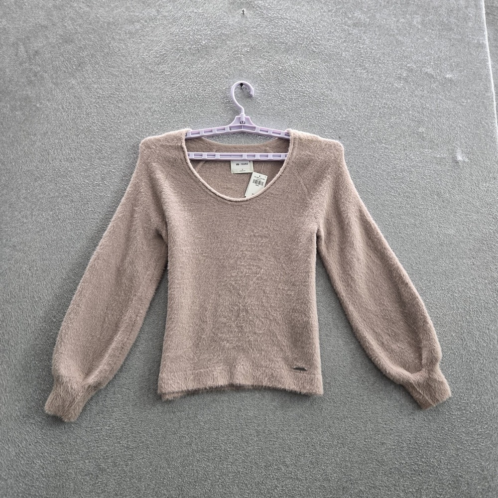 Abercrombie & Fitch Women Sweater SMALL‎ Beige Acrylic Nylon Ballon NWT